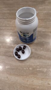 Amazon same product Ocuvite 50+ Eye Vitamin & Mineral Supplement, Multivitamin for Vision & Ocular Health with Omega-3, Zinc, Vitamins C & E, Lutein & Zeaxanthin, Zinc Supplements for Women and Men photo review