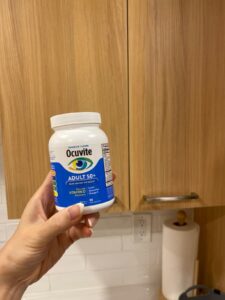 Amazon same product Ocuvite 50+ Eye Vitamin & Mineral Supplement, Multivitamin for Vision & Ocular Health with Omega-3, Zinc, Vitamins C & E, Lutein & Zeaxanthin, Zinc Supplements for Women and Men photo review