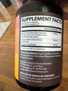 Amazon same product Saw Palmetto Supplement with Stinging Nettle and Pumpkin Seed Extract - Advanced 3X Formula - DHT Blocker Urinary Health and Prostate Support for Mens Health photo review