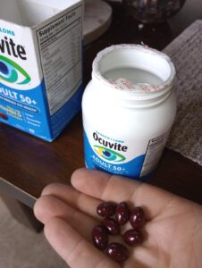 Amazon same product Ocuvite 50+ Eye Vitamin & Mineral Supplement, Multivitamin for Vision & Ocular Health with Omega-3, Zinc, Vitamins C & E, Lutein & Zeaxanthin, Zinc Supplements for Women and Men photo review