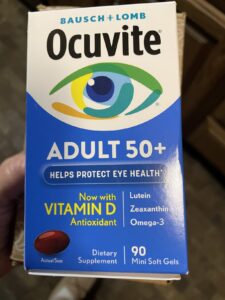Amazon same product Ocuvite 50+ Eye Vitamin & Mineral Supplement, Multivitamin for Vision & Ocular Health with Omega-3, Zinc, Vitamins C & E, Lutein & Zeaxanthin, Zinc Supplements for Women and Men photo review