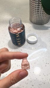 Amazon same product WEEM Hair Skin and Nails Gummies - Supports Healthy Hair - Vegan biotin Vitamins for Women & Men Supports Faster Hair Growth, Stronger Nails, Healthy Skin, Extra Strength photo review