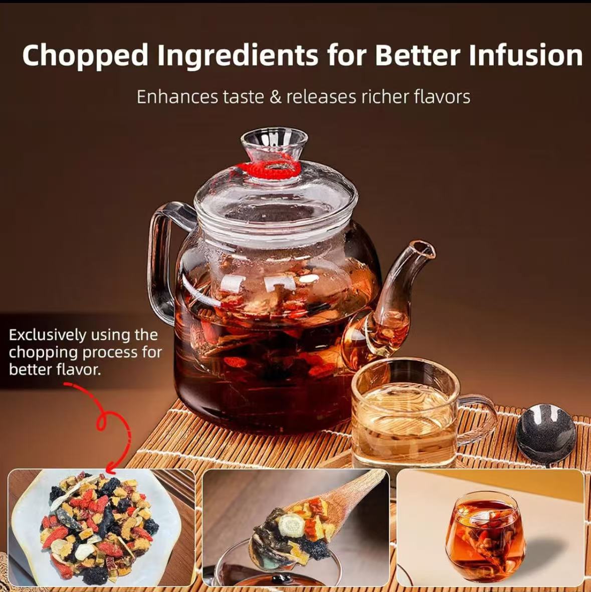 TikTok same product Ten Treasures Daily Health Tea Herbal Formula Source of Vitality Relieves Fatigue - Image 6