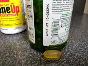 Amazon same product Nature's Bounty Odorless Fish Oil, 1200mg Omega-3 per Serving Including EPA & DHA, Supports Heart Health, Purified to Eliminate Mercury, Coated Softgels, Gluten Free, No Shellfish, 90 Ct photo review